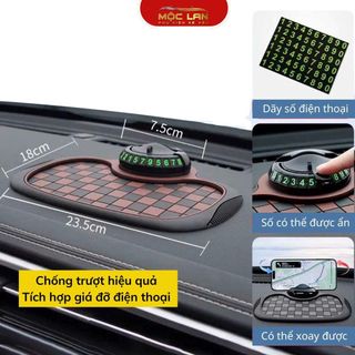 Giá Đỡ Điện Thoại Đa Năng Chống Trượt Bằng Silicon Cho Xe Hơi Mộc Lan Car