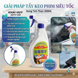 Chai Xịt Tẩy Keo Film Đa Năng 500ML – Tẩy Keo Dán Kính Ô Tô, Decal, Không Để Lại Vết, Không Ăn Mòn