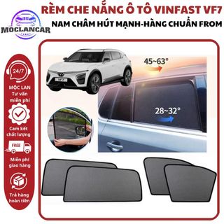 Rèm Che Nắng Theo Xe Vinfast VF7 - Bộ 4 Tấm Dính Nam Châm Vinfast Che Dày, Chuẩn Form, Che Nắng Tốt