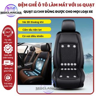 Lót Ghế Điều Hòa Làm Mát Lót Ghế 3D thoáng khí làm bằng vải polyeste có tẩu 12V hay 24V Cao Cấp