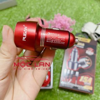 Tẩu Sạc Nhanh Pugan 15A Kèm Dây Sạc 3 Đầu Cho Các Loại Điện Thoại Dùng Trên Ô Tô Tặng Kèm Dây Sạc 3 Đầu Phụ Kiện