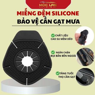 Miếng đệm Silicone bảo vệ cần gạt mưa khỏi lá rơi, mảnh vụn, nước mưa, ngăn ngừa bị tắc nghẽn do lá, bụi bẩn (bộ 2 cái) Cao Su Phụ Kiện Phụ Tùng