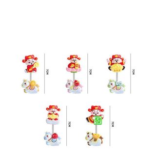 Set 6 Ông Thần Tài Mini Lò Xo Lắc Lư Trang Trí Taplo Ô Tô – Mang Lại May Mắn & Tài Lộc
