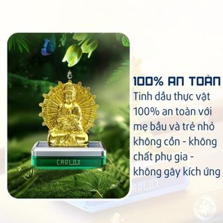 Máy Khuếch Tán Tinh Dầu Xe Hơi CARLOX Kiêm Tượng Phật Quan Thế Âm Nghìn Tay Xoay 360 Độ Bằng Năng Lượng Mặt Trời khaihuy