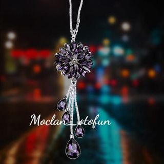 Trang trí gương ô tô-khánh treo gương hình hoa cúc đuôi giọt nước