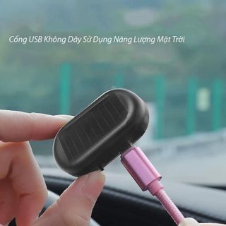 Đèn LED Báo Động 12V Cổng USB Không Dây Sử Dụng Năng Lượng Mặt Trời Chống Trộm Tiện Dụng Cho Xe Hơi