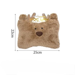 Gối Tựa Đầu Tựa Lưng Ô Tô Gấu Tuần Lộc Cute Đệm Dựa Ghế Văn Phòng Trang Trí Sofa  Kê Đầu Giường Cao Su