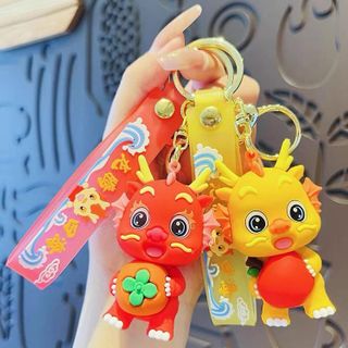 Móc Khóa Hình Rồng Ôm Trái Cây Năm 2024 Dễ Thương - Trang Trí Balo, Túi Xách Women Móc Chìa Khoá Nữ Móc Khoá Voi