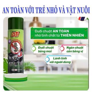 Chai Xịt Phủ Chống Chuột Xe Ô Tô 3T Đuổi Chuột Khỏi Khoang Động Cơ - An Toàn Khi Sử Dụng