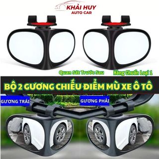 Bộ 2 Gương Chiếu Điểm Mù Ô Tô Quan Sát Trước Sau Chống Nước Góc Rộng An Toàn Khi Sử Dụng Lắp Đặt Dễ Dàng