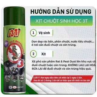 Chai Xịt Phủ Chống Chuột Xe Ô Tô 3T Đuổi Chuột Khỏi Khoang Động Cơ - An Toàn Khi Sử Dụng