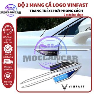 Bộ 2 Mang Cá VINFAST Kiểu Dáng Thể Thao Trang Trí Xe Hơi Cao Cấp, Bảo Vệ Cửa Xe Ô Tô-Mộc Lan Car