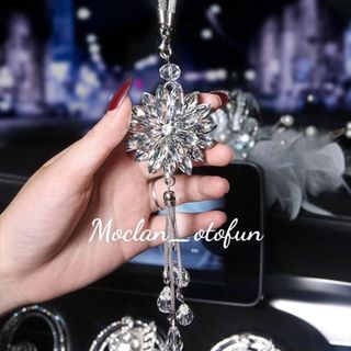 Trang trí gương ô tô-khánh treo gương hình hoa cúc đuôi giọt nước