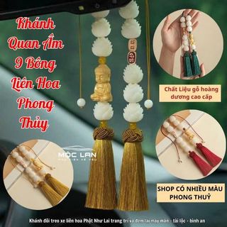 Khánh Phật Thích Ca 9S Cửu Liên Hoa Bồ Đề Treo Xe Bình An Và May Mắn Moclancar - Nội Thất