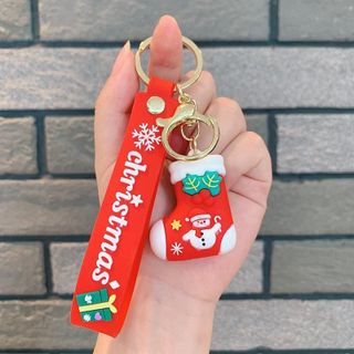 Móc Khóa Noel 3D Phụ Kiện treo chìa khóa ô tô xe máy ba lô túi xách