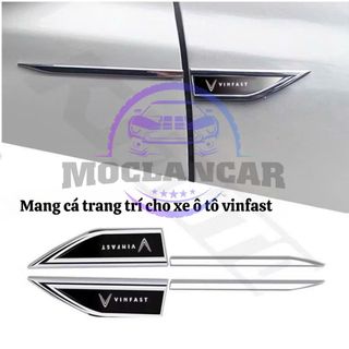 Bộ 2 Mang Cá VINFAST Kiểu Dáng Thể Thao Trang Trí Xe Hơi Cao Cấp, Bảo Vệ Cửa Xe Ô Tô-Mộc Lan Car