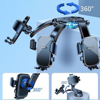 Giá Đỡ Điện Thoại cho Ô Tô, Mẫu mới Khóa Tự Động - Kẹp Điện Thoại Trên Ô Tô Đế Hút Nano Chắc Chắn Khải Huy Auto Car