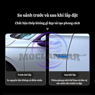 Bộ 2 Mang Cá VINFAST Kiểu Dáng Thể Thao Trang Trí Xe Hơi Cao Cấp, Bảo Vệ Cửa Xe Ô Tô-Mộc Lan Car