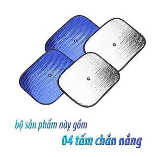 Combo 2-4-6 Tấm Xốp Cách Nhiệt Phủ Nhôm Chống Nóng Ô Tô Hiệu Quả - Tấm Chắn Nắng Dày Dặn Có Miếng Hút Kính Cố Định