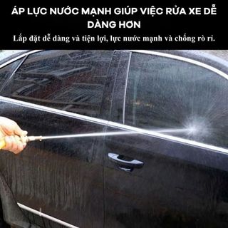 Đầu Xịt Áp Lực Tăng Áp Nước Có 3 Chế Độ Kèm Đai Xít Giữ Vòi Tiện Lợi-Rửa Xe Ô Tô Xe Máy,Tưới Cây Chăm Sóc Thú Cưng