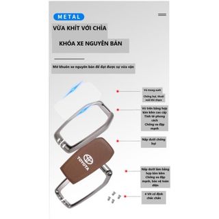 Ốp Chìa Khóa Cao Cấp Xe Toyota Cross, Camry,Altis, Prado, Fortuner, Hilux,Cruise ( dùng chung 3,4 nút) khaihuyauto