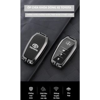 Ốp Chìa Khóa Cao Cấp Xe Toyota Cross, Camry,Altis, Prado, Fortuner, Hilux,Cruise ( dùng chung 3,4 nút) khaihuyauto