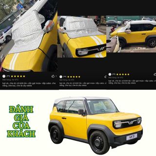 Tấm Che Nắng Kính Lái Ô Tô 4 Lớp Tráng Bạc Cao Cấp Dành Cho Xe VINFAST VF3 - Chống nắng mưa, bụi bẩn, bảo vệ xe an toàn