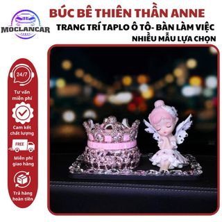 Sét Decor Búp Bê Thiên Thần Anne Mix Nước Hoa Vương Miện Trang Trí Ô Tô Bàn Học Xinh Xắn