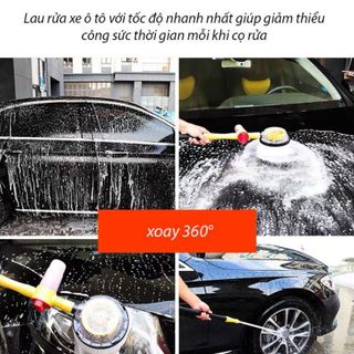 Chổi Rửa Xe Chổi Rửa Xe Ô Tô Tự Xoay 360 Độ Tiện Lợi Sử Dụng Dễ Dàng Giúp Tiết Kiệm Công Sức khaihuyauto