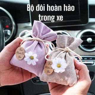 (BÁN SỈ) Túi Vải Đựng Hoa Thơm Làm Quà Tặng - Túi Thơm Khử Mùi Treo Phòng, Tủ Quần Áo, Xe Hơi