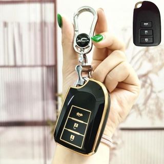 Ốp Chìa Khoá Dành Cho Xe Toyota Vios Vios Yaris 3 Nút 2015-2022 Bọc Khoá Xe Vios Bảo Vệ Khoá Xe Chống Trầy Xước