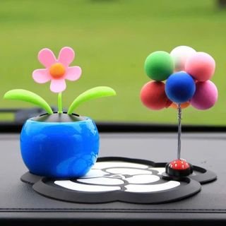 Set Mèo Thần Tài Chậu Hoa Lắc Lư Lắc Lư Sử Dụng Năng Lượng Mặt Trời Trang Trí Taplo Ô Tô Nội Thất Nội Thất