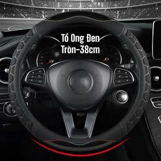 (2 Mẫu BVL) Bọc Vô Lăng Ô Tô Da Carbon 3D Nổi Vân Tổ Ong + Móng Rồng Cao Cấp 38cm - L26 Mộc Lan Car Cacbon