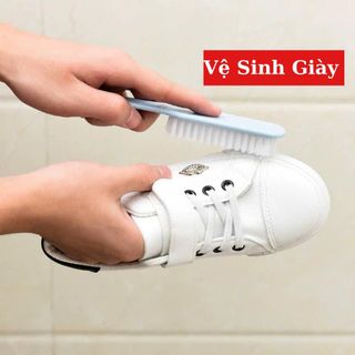Bàn Chải Chà Giày - Giặt Quần Áo Siêu Sạch Có Cán Dài Móc Treo Tiện Lợi Chiều Dài 17CM