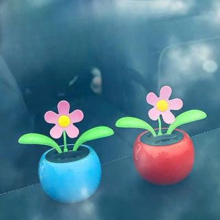 Set Mèo Thần Tài Chậu Hoa Lắc Lư Lắc Lư Sử Dụng Năng Lượng Mặt Trời Trang Trí Taplo Ô Tô Nội Thất Nội Thất