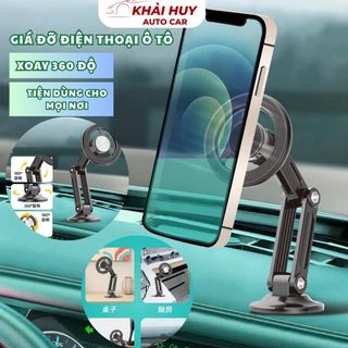Giá Đỡ Điện Thoại Trên Ô Tô Hút Nam Châm Từ Tính REX M2 Dán Taplo Siêu Chắc Chắn Xoay 360 Độ Linh Hoạt khaihuyauto
