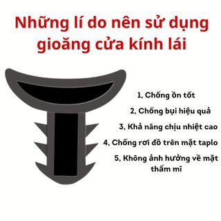 Gioăng Chữ T Nẹp Chân Kính Lái, Cách Âm, Chống Bụi Hiệu Quả Dài 1.6M Khải Huy Auto