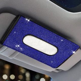 Hộp Da Đựng Khăn Giấy Đính Đá Xinh Xắn treo kính ô tô,để taplo có nhiều  màu