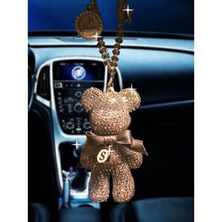 Dây Treo Trang Trí Gương Chiếu Hậu Xe Hơi - Khánh Treo Gương Đính Đá Gấu Gloomy
