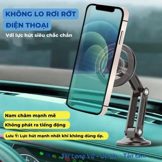 Giá Đỡ Điện Thoại Trên Ô Tô Hút Nam Châm Từ Tính REX M2 Dán Taplo Siêu Chắc Chắn Xoay 360 Độ Linh Hoạt khaihuyauto