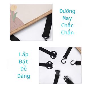 Túi Đựng Đồ Đa Năng Khiêm Bàn Ăn Chất Liệu Da PU Họa Tiết Hoạt Hình Gắn Sau Ghế Xe Hơi khaihuyauto