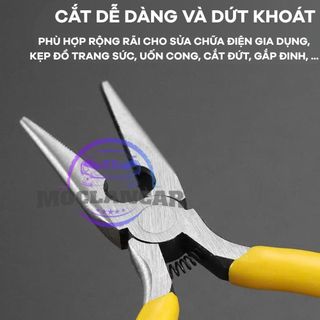 Kìm Mũi Nhọn Có Lò Xo, Kìm Kẹp Đa Năng Thép Cứng, Dụng Cụ Cầm Tay Kẹp Giữ Và Cắt Kim Loại