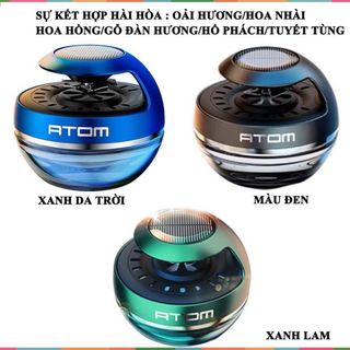 Nước Hoa ATOM nhiều mùi - Cánh Quạt Xoay Bằng Năng Lượng Mặt Trời Dùng Trên Ô tô, Taplo