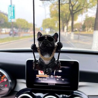 Khánh Treo Gương Thú Cưng,Chú Chó,Mèo Đu Xích Đu Đáng Yêu Trang Trí Xe Hơi Treo Gương Chiếu Hậu khaihuyauto