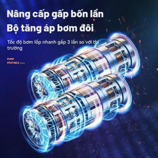 Máy Bơm Lốp Xe Hơi / Xe Đạp Tự Động Thông Minh Không Dây Có Đèn Nhỏ Tiện Tiện Lợi -Mộc Lan Car