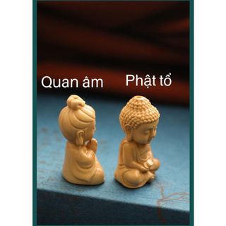 Khánh treo gương xe ô tô quan âm và phật tổ vòng gỗ hoàng liên trang trí ô tô Nội Thất