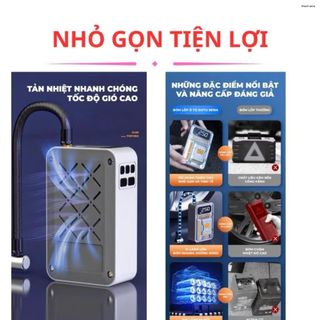 Máy Bơm Lốp Xe Hơi / Xe Đạp Tự Động Thông Minh Không Dây Có Đèn Nhỏ Tiện Tiện Lợi -Mộc Lan Car