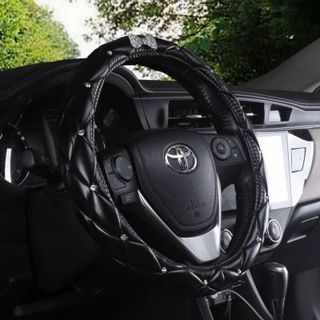 Bộ Gối Tựa Đầu Cao Su xe ô tô, Lưng Hình Nơ Đá ,Chất Liệu Da PU Cao Cấp Trang Trí Xe Hơi