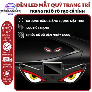 Đèn LED Ô Tô Hình Mắt Quỷ Sử Dụng Năng Lượng Mặt Trời, Cảm Biến Thông Minh, Thiết Kế Độc Đáo