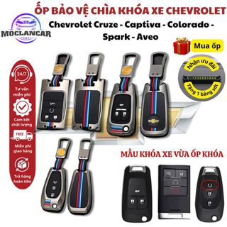 Ốp Bảo Vệ Chìa Khóa Xe Chevrolet Cruze- Captiva - Colorado - Hợp Kim Cao Cấp Dáng Thể Thao Otofunmoclan Móc Khoá Móc Khóa